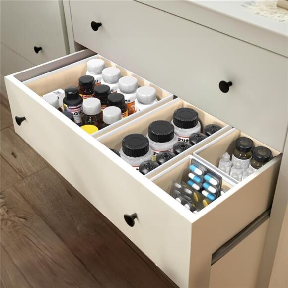 Foldable Drawer Organizer Set 12 Fabric Storage Bins Closet Dresser Home Storage - Picture 7 of 8